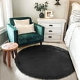 thumbnail image 7 of SANMADROLA Soft Modern Shaggy Area Rug, 2.6' x 2.6', Non-Slip Plush Fluffy Carpet, 7 of 7