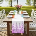 thumbnail image 4 of Table Runners 72 Inches Long Dress Scarves, Purple Farmhouse Kitchen/Dining Table Runner, Coffee Tablerunners, Polka Dots Watercolor Abstract Art 14x72 Inch, 4 of 9