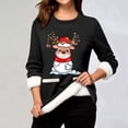 thumbnail image 2 of WEAIXIMIUNG Sweatshirts Courts pour Femmes Grande Taille Pull Thermique à Manches Longues Col Rond avec Poche, 2 of 5