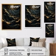 thumbnail image 4 of Designart "Moonlight Serenade Gold Minimalism I" Landscapes Framed Wall Art - Modern Gold Abstract Landscapes Hallway Framed Wall Art Decor, 4 of 6