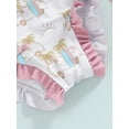 thumbnail image 3 of WOYY Girls Ruffle Long Sleeve Rash Guard One-Piece Swimsuit Cute Bathing Suit, Sizes 6-12 Months, 3 of 8
