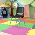 thumbnail image 2 of Flash Furniture Kids Plastic/Chrome Stacking Chair (5 Pack), Black Plastic/Chrome Frame, 2 of 8