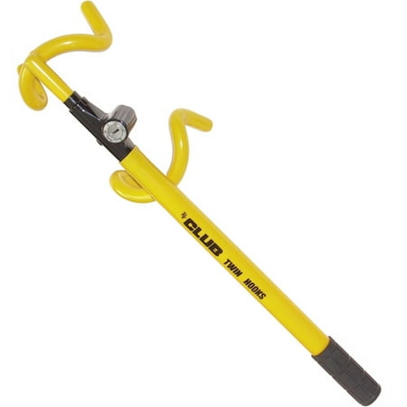 The Club Twin Hooks Steering Wheel Lock, Yellow