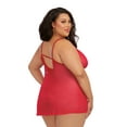 thumbnail image 7 of Dreamgirl Plus Size Stretch Mesh Chemise & Robe Set, 7 of 7