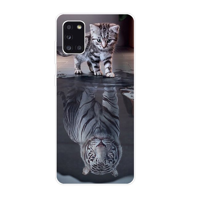 Bonita funda de teléfono de perro cachorro para Samsung Galaxy A21 A30 A50 A52 S A13 A22 A23 A32 A33 A53 A73 5G A12 A31 A51 A70 A71 A72 funda blanda Fivean unisex