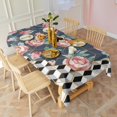 thumbnail image 4 of Pioneer Flower Floral Print Pattern Rectangle Tablecloth 60"x102",Waterproof Polyester Rectangle Table Cloth, Wipeable Spillproof Polyester Tablecloth for Dining, Camping, Indoor and Outdoor, 4 of 6