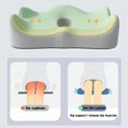 thumbnail image 2 of 1pc Memory Foam Seat Cushion - 3D Ergonomic Support| Light Green & Grey, Washable Polyester, Car/Office Essentials,light green, 2 of 7