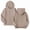 Khaki, variant on NAISIBABY Girls' Fleece-Lined Sweatshirt – Solid Color Long Sleeve Hooded Zip-Up Casual Jacket Purple Size 9