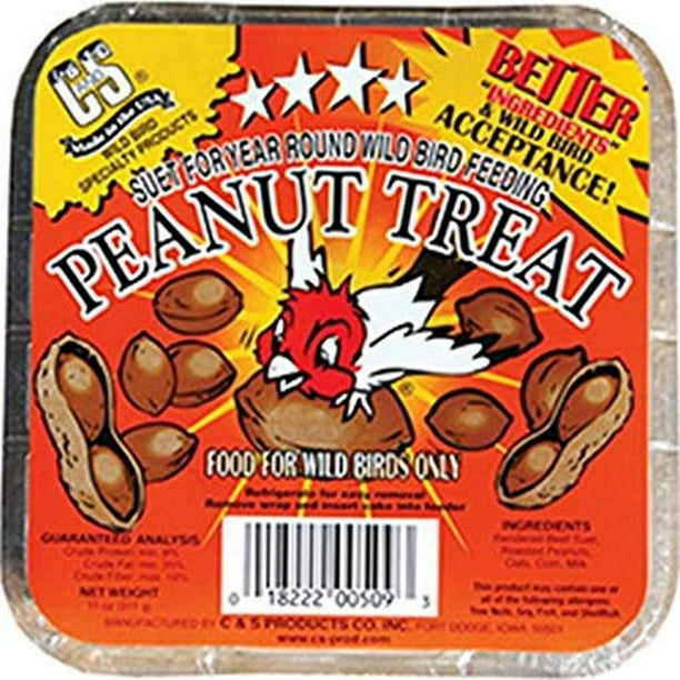 C&S Peanut Treat Suet for Wild Birds Only, 11 Ounces Each Qty 1