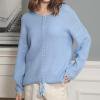 thumbnail image 1 of PEONAVET Chandails pour Femmes Blouses Décontractées à Blocs de Couleur Manches Longues Col Rond Hauts/chemises, 1 of 3