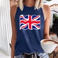 thumbnail image 2 of Funicet Hauts d'Été pour Femmes, Hauts d'Été pour Femmes, Débardeur Sans Manches à Col Rond Imprimé Drapeau Britannique pour Femmes, Débardeurs pour Femmes, Débardeur pour Femmes, 2 of 5