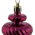 thumbnail image 2 of Vickerman 4" Berry Red 4-Finish Finial Ornament, 8 per Box, 2 of 5