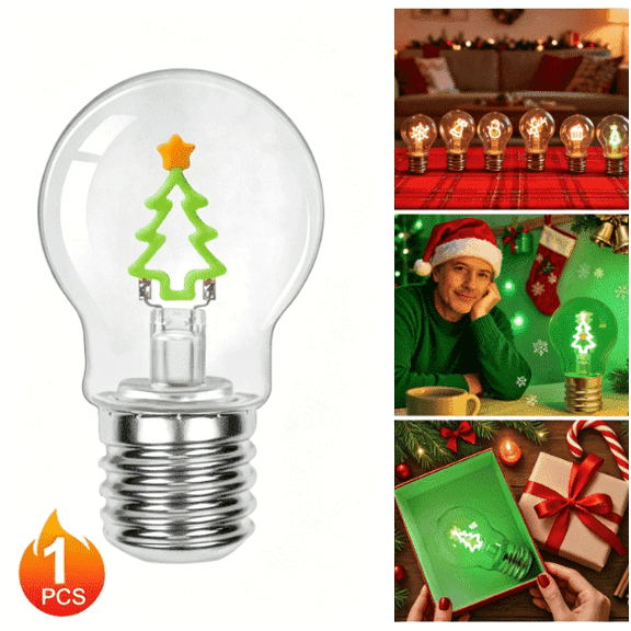 1 Pack LED Snowflake Light Bulb, Battery Operated No Plug-in, Warm White/Cool Green, for Christmas Tree, Window, Indoor/Outdoor Desktop & Holiday Decoration Night Light