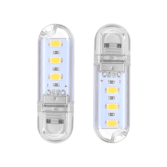 LITINKIMI 2Pcs USB Powered Bedroom Nightlight Plastic Multi Convenient Laptop Light