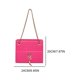 thumbnail image 2 of Bolso bandolera acolchado para mujer Bolso de hombro con decoración de borlas de cuero PU (rojo rosa), 2 of 7