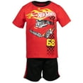 thumbnail image 3 of Hot Wheels Toddler Boys T-Shirt and Mesh Shorts Outfit Set Toddler to Big Kid, 3 of 5