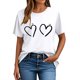 thumbnail image 5 of Xuyuer Women's Valentine Shirts Retro Couple Love Heart T-Shirt Casual Lover Gift Blouse Tops Cute Love Heart Shirt Valentine T Shirt Red Short Sleeve Casual Hearts Tops, 5 of 5