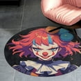thumbnail image 4 of Psychedelic Clown Joker Round Carpet Circle Rug Outdoor Patio Area Rug Washable Large Area Rugs Hallway Room Decor Fitness Mats, 4 of 8