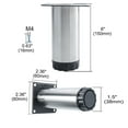 thumbnail image 2 of Uxcell 6 Inch Furniture Legs Stainless Steel Feet Sofa Table Cabinet Shelves Leg Replacement Adjustable Height 8pcs, 2 of 7