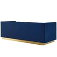 thumbnail image 4 of Modway Sanguine Vertical Channel Tufted Upholstered Performance Velvet Sofa and Armchair Set in Navy, 4 of 6
