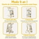 thumbnail image 3 of Taburete de Cocina 4 en 1, Torre de Aprendizaje Montessori con 2 Niveles de Ajuste de Altura, Cinturones De Seguridad Ajustable, Placa Giratoria de 240 °, Ruedas de 360 Grados, 80*51*42cm (Gris), 3 of 9