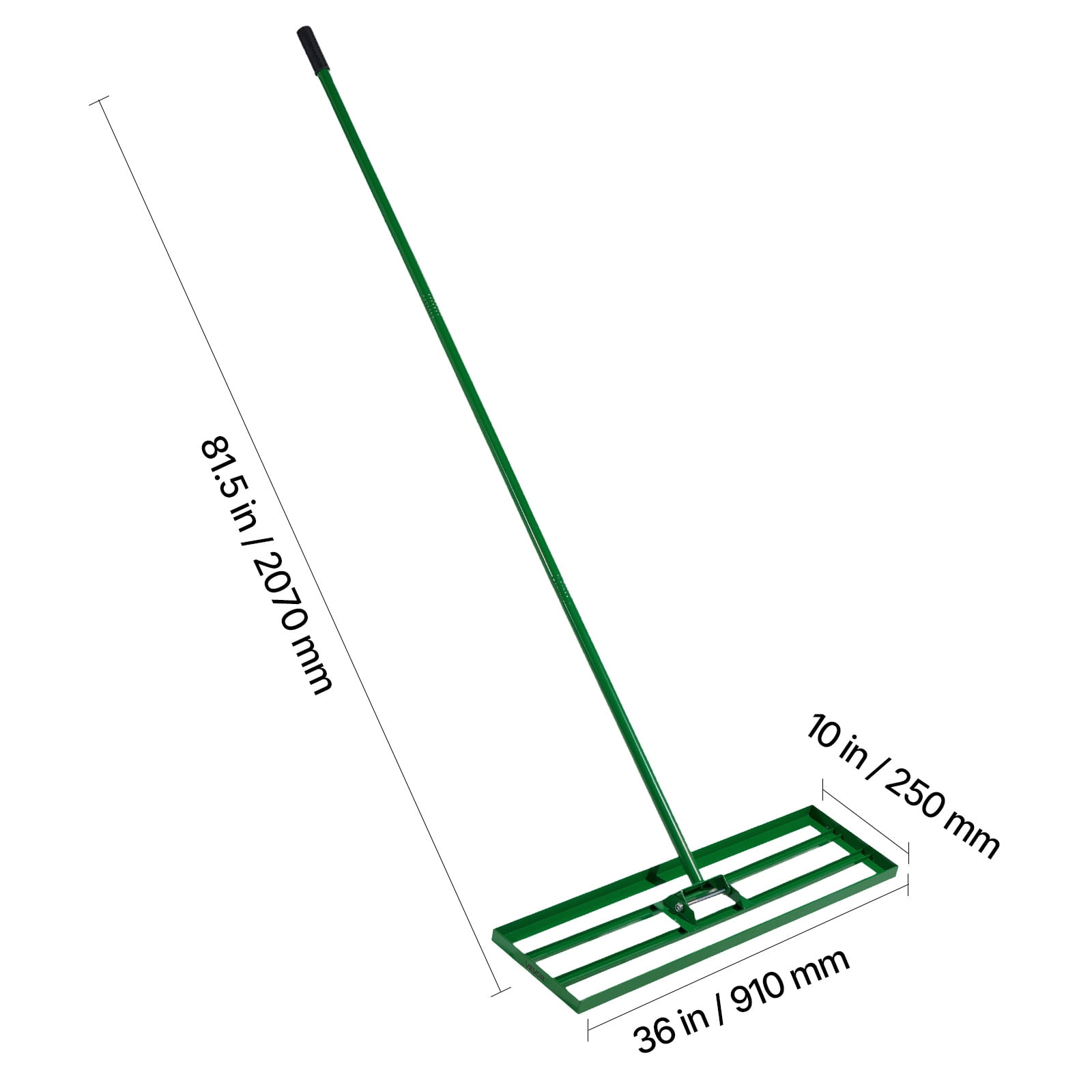 VEVOR Lawn Leveling Rake, 36"x10" Level Lawn Tool, Heavy-duty Lawn Leveler with 78" Steel Extended Handle, Yard Leveling Rake Suit for Garden, Golf Lawn, Farm