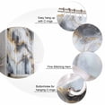 thumbnail image 5 of Abstract Impressionist Style Shower Curtain Set ，Waterproof Fabric Shower Curtains Gary Gold Marble Texture Shower Curtains for Bathroom,Bathroom Decor 72"x84", 5 of 6