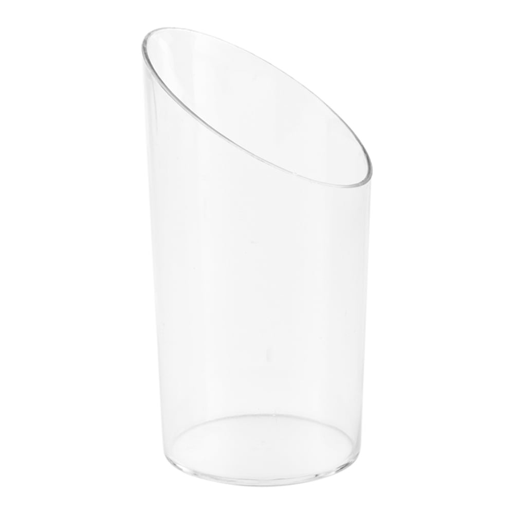 3 oz Round Clear Plastic Incline Shot Glass 2" x 2" x 3 1/4" 100