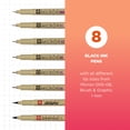 thumbnail image 2 of Sakura Pigma Micron Pen Set, 8-Pens, Black, 2 of 6