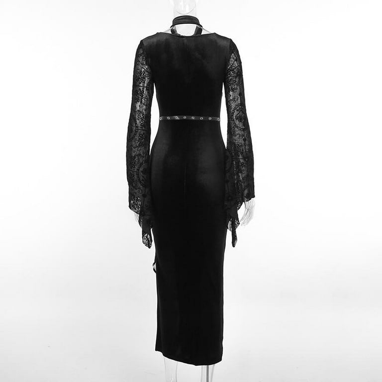 moda grunge black dress Amazon.com: DingCo Gothic Dresses Vintage Grunge Little Black Dress for Women
