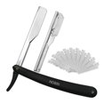 thumbnail image 2 of Navaja de barbero de filo recto con 10 hojas, afeitadora manual, 2 of 9