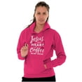 thumbnail image 3 of Jesus in Heart and Coffee in Veins Hoodie Sweatshirt Women Brisco Brands S, 3 of 4