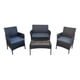 thumbnail image 1 of Ilios Innova | Sala de Jardín para Exterior 4 Piezas, Set de Muebles para Terraza y Patio con Textura tipo Ratán, Incluye Mesa de Centro con Cristal Templado y Cojines Grises, 1 of 9