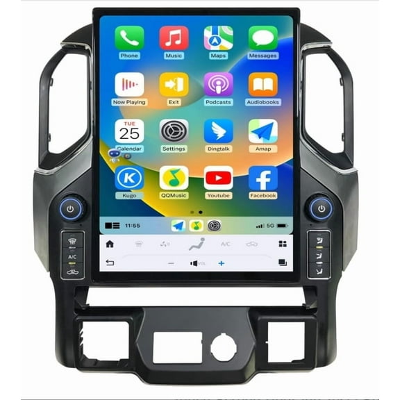 ZWNAV 15.6 Inch Qualcomm Android Car Radio for for Chevrolet Chevy Silverado GMC Sierra 2019 2020 2021 2022 2023 2024 Stereo Upgrade Tesla Style Head Multimedia Touch Screen Player GPS Navigation