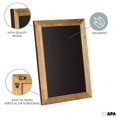 thumbnail image 3 of Ilyapa Rustic Wooden Magnetic Kitchen Chalkboard Sign - 12x16 Inch Brown Framed Wall Hanging Chalk Board for Farmhouse Decor, Wedding, Restaurant Menu, 3 of 6