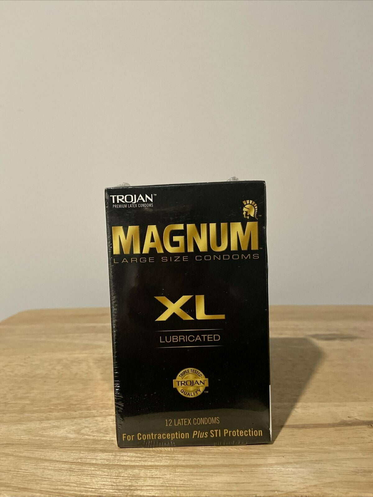 TROJAN Magnum XL Lubricated Premium Latex Condoms 12 Each (Pack of 2) 