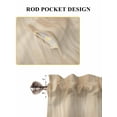 thumbnail image 6 of Orange Brown 2 Panel Kitchen Curtains for Small Windows, Modern Abstract Art Ombre Striped Bathroom Tier Curtain, Short Window Treatment for Bedroom/Living Room 55"x36", 6 of 6