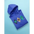thumbnail image 3 of Alien Peace Trio Emoji - Futuristic Symbol Art Design Men's Hoodie, 3 of 4