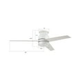 thumbnail image 6 of Trifecte 52" 3 Blades Flush Mount Smart White Ceiling Fan with Wall Control, Light Kit, 6 of 8