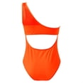 thumbnail image 4 of Sngxgn Women's Ribbed Swimsuit Tie Side Bathing Suits Ladies Swimwear(Orange,M), 4 of 5