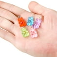 thumbnail image 2 of 54 Uds. Colgantes coloridos de oso de resina gomosa, llaveros de oso de resina para suministros de collar de joyería DIY Sincero  Hogar, 2 of 5