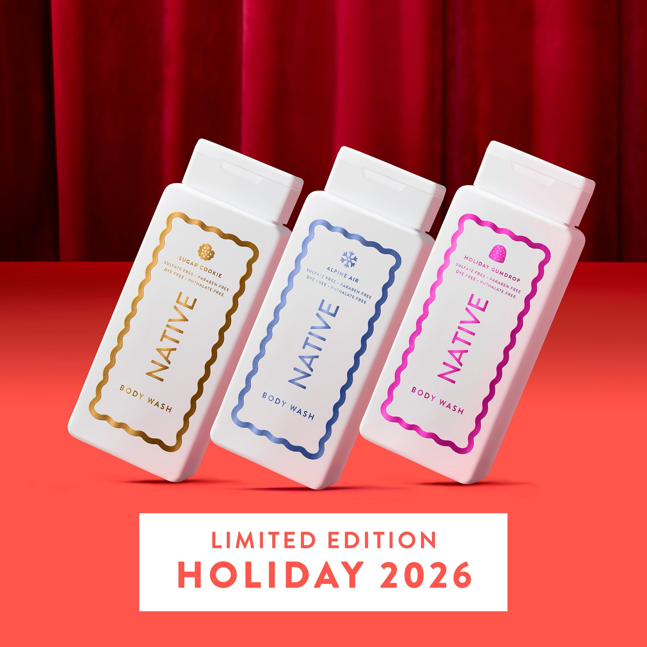 Native Holiday Gumdrop Body Wash, 18 fl oz