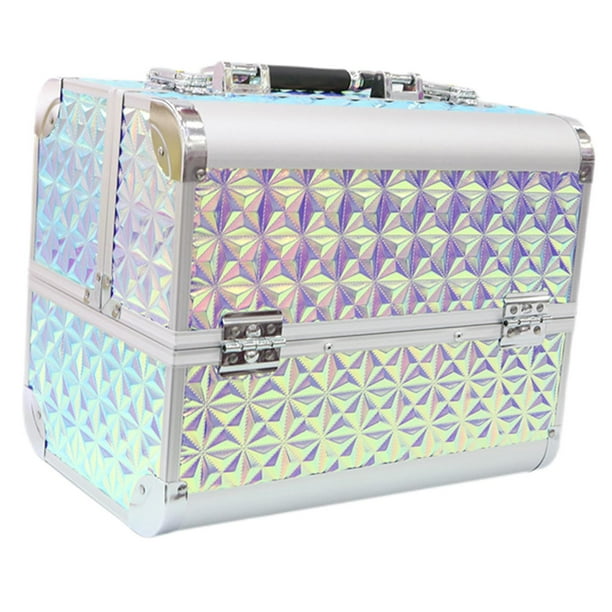 Estuche de tren de maquillaje Yinane portátil extra grande Estilo C