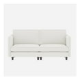 thumbnail image 6 of Henrietta Solid Wood Loveseat with Breathable Fabric, Pocket Springs, and Side Storage, Beige, 6 of 6
