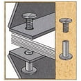 thumbnail image 2 of TRUBIND Chicago Screw and Post Sets - 3/8 inch Post Length - 3/16 inch Post Diameter - Antique Brass Aluminum Hardware Fasteners - 100 Screws with 100 Posts for Albums, Scrapbooks - (100 Sets/Bx), 2 of 2