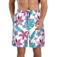 thumbnail image 1 of Balery Hawaiian Style Traje de Baño Estilo Hawaiano para Hombre, Shorts de Secado Rápido con Bolsillos-Medium, 1 of 6