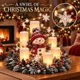 thumbnail image 3 of Christmas Lighted Centerpiece with Flameless Candle Glow, Lighted Indoor Centerpiece for Winter Holiday Table and Mantel, 3 of 8