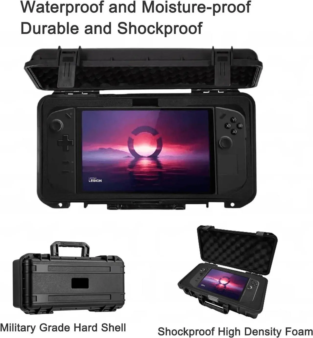 Hard Shell Carrying Case Waterproof Bag Cover for Lenovo Legion Go S 2025 / Legion Go 8.8" 2023 / Legion Go 2 2025 Gaming Handheld PC Console,Large Capacity for Dock,Charger,Accessories