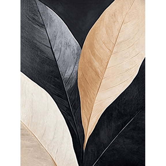 Abstract Leaves Decorative Painting/Canvas Art， Suitable for Living Room， Bedroom，Perfect Home Decor， Contemporary Wall Art.