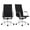 Black, variant on 2xhome Set of 2 Modern High Back Office Desk Chair | Upholstered Ribbed PU Leather with Metal Frame | Computer Armchair for Home, Executive, Conference, Meetings (All Black)